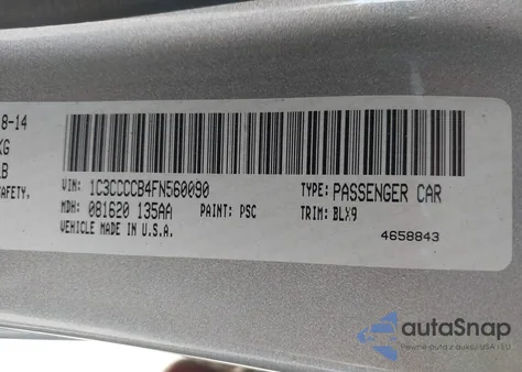 2015 Chrysler 200 C z USA, uszkodzony, nr VIN 1C3CCCCB4FN560090